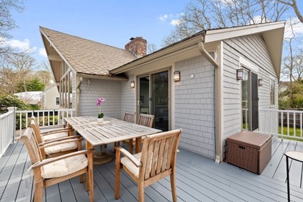 Mashpee, New Seabury Cape Cod vacation rental - Outdoor dining area with umbrella and grill