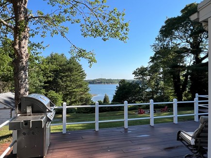 Bourne, Buzzards Bay Cape Cod vacation rental - Bay view from the large rear deck