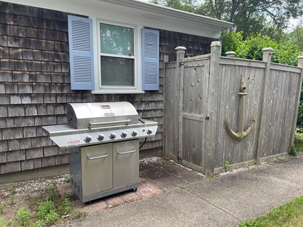 Dennis Port Cape Cod vacation rental - Outdoor shower and grill