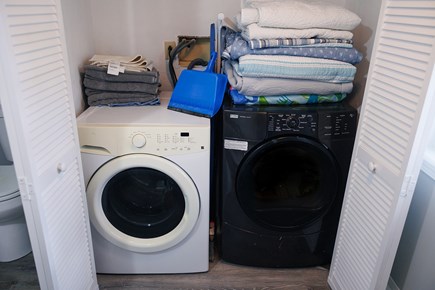 Onset MA vacation rental - Laundry machines are in the downstairs bathroom.