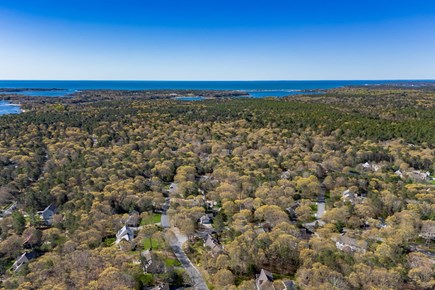 Barnstable, Marstons Mills Cape Cod vacation rental - Fly over with a bay at the distance