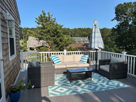 Harwich Cape Cod vacation rental - Large deck with comfortable furniture and privacy.
