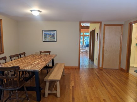 Wellfleet Cape Cod vacation rental - Dining room connected to tv sitting area