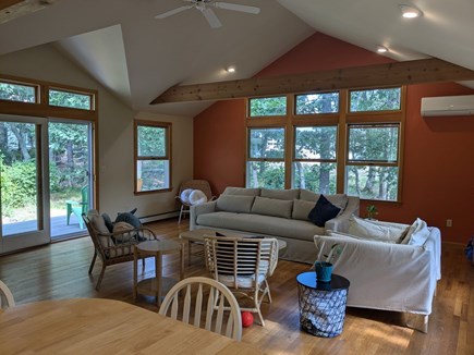 Wellfleet Cape Cod vacation rental - Main room seating area and breakfast nook.