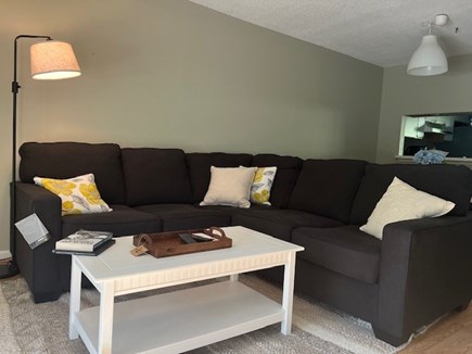 Ocean Edge Cape Cod vacation rental - Family room with new comfy sectional.