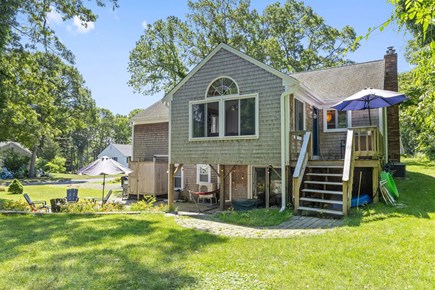 East Dennis Cape Cod vacation rental - Back yard with view of deck