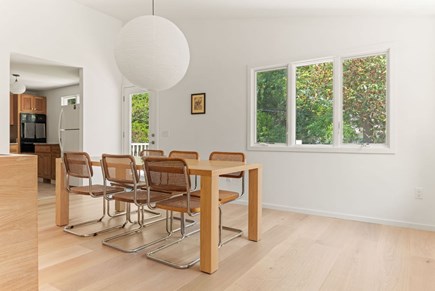 Wellfleet Cape Cod vacation rental - 6 person indoor dining table with room for 8 if needed.