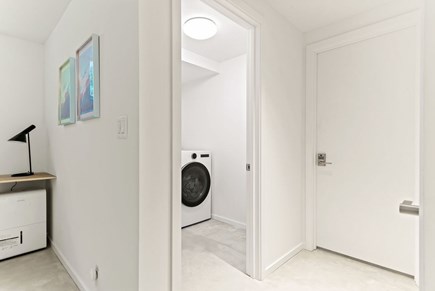 Wellfleet Cape Cod vacation rental - Laundry room with new appliances off office space.