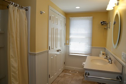 Brewster, Windward Cottage  Cape Cod vacation rental - Downstairs Bathroom with Laundry