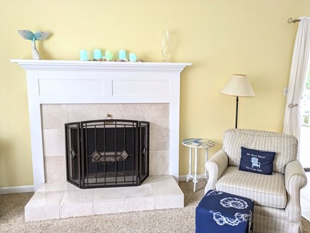 South Yarmouth Cape Cod vacation rental - Decorative fireplace.