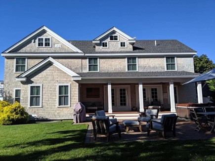 Harwich Cape Cod vacation rental - Back Patio with Hot Tub and Outdoor TV