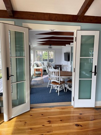 Centerville Cape Cod vacation rental - All season sun room with card table and tv