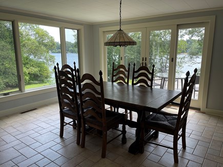 Centerville Cape Cod vacation rental - Kitchen table with water views and sliding doors