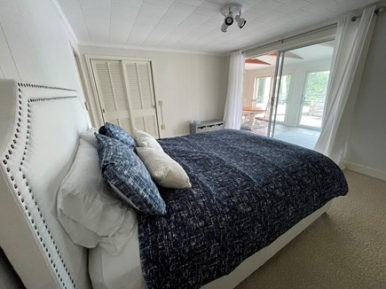 Centerville Cape Cod vacation rental - Bedroom with queen bed and views of the lake