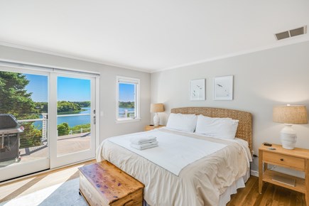 East Orleans Cape Cod vacation rental - Mstr Bedroom: 1 King Bed w/en suite Full Bathroom. Deck Access.