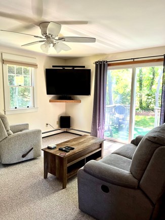 South Chatham Cape Cod vacation rental - Family room with slider to deck