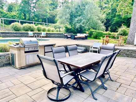 Sandwich Cape Cod vacation rental - Outdoor patio with grill, griddle and fire pit