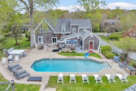 Sandwich Cape Cod vacation rental - Patio • Heated Saltwater Pool • Hot Tub • Fire Pit • Grill
