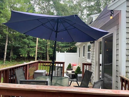 Falmouth Cape Cod vacation rental - Deck off kitchen, that leads you to more patio seating and grill.