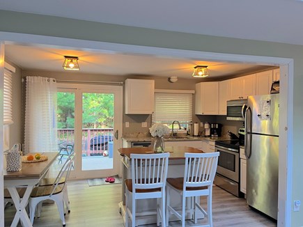 Falmouth Cape Cod vacation rental - Kitchen table option to open up sides, dishwasher, coffee makers