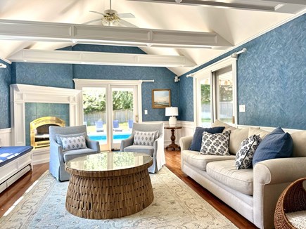 Barnstable Cape Cod vacation rental - Lounge - Blue Room - Pool view