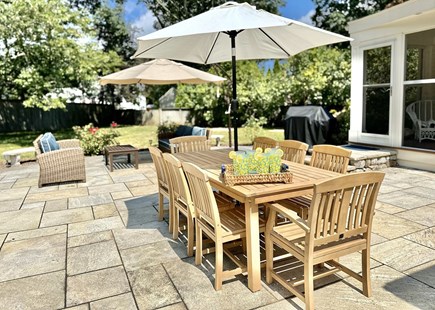 Barnstable Cape Cod vacation rental - Outdoor dining and patio lounge