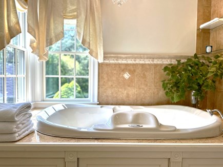 Barnstable Cape Cod vacation rental - On suite bathroom with jet bath and roomy shower