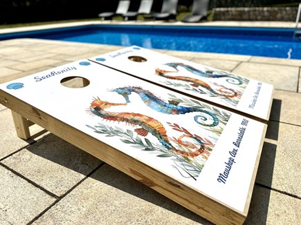 Barnstable Cape Cod vacation rental - Custom cornhole set for Cape SeaRenity :)