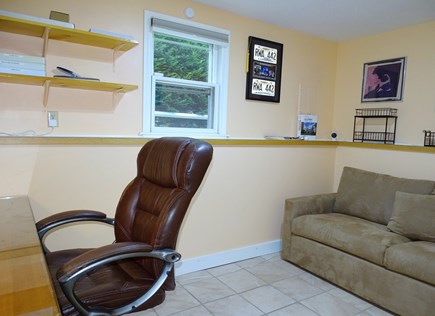 South Yarmouth Cape Cod vacation rental - Office area adjacent to downstairs family room