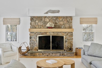 Falmouth Cape Cod vacation rental - Oversized fireplace for cozy evenings together