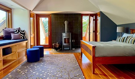 Falmouth Cape Cod vacation rental - Primary bedroom with Queen Ben (stove cannot be used)