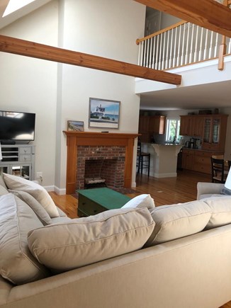 Wellfleet Cape Cod vacation rental - Living room open to the kitchen and dining room