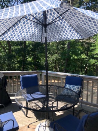 Wellfleet Cape Cod vacation rental - Outdoor patio furniture and gas grill.