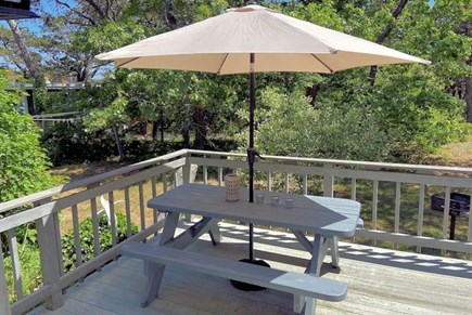 Wellfleet Cape Cod vacation rental - Back deck with outdoor shower