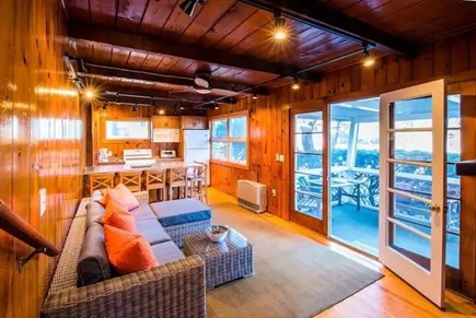 South Wellfleet Cape Cod vacation rental - Living Room looking at screen porch