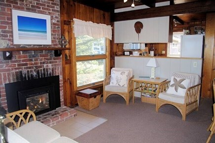 Wellfleet Cape Cod vacation rental - Living Room with fireplace