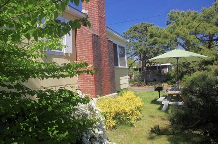 South Wellfleet Cape Cod vacation rental - Picnic table and charcoal park grill