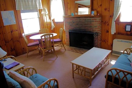 Wellfleet Cape Cod vacation rental - Living room with gas fireplace