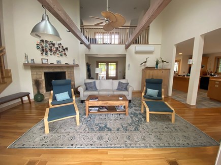 Eastham Cape Cod vacation rental - Living room with loft above