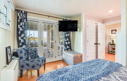 Falmouth, Menauhant Cape Cod vacation rental - First floor bedroom #1 (Queen) opens to porch