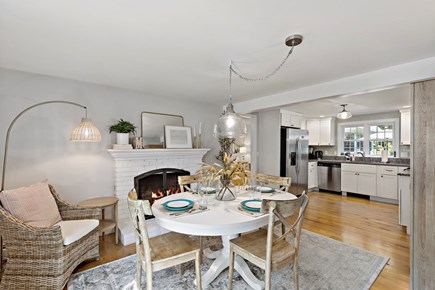 Mashpee Cape Cod vacation rental - The kitchen connects to an additional dining area