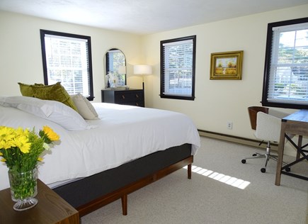 Yarmouth Cape Cod vacation rental - Main bedroom with king bed, desk 