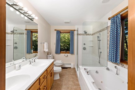 Chatham Cape Cod vacation rental - Jetted tub, glass walk in shower, and double vanities