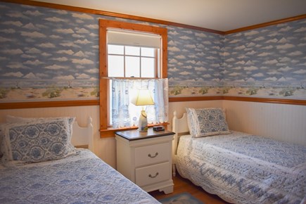 Dennisport   Cape Cod vacation rental - Blue bedroom with two twin beds