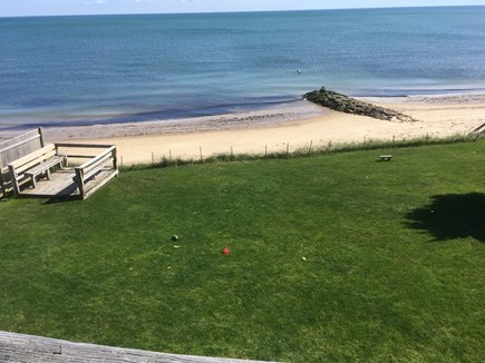 Dennisport   Cape Cod vacation rental - View of the yard "sunset deck" and the Beach from the house