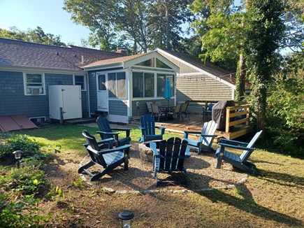 Brewster Cape Cod vacation rental - Fire pit and seating for 6