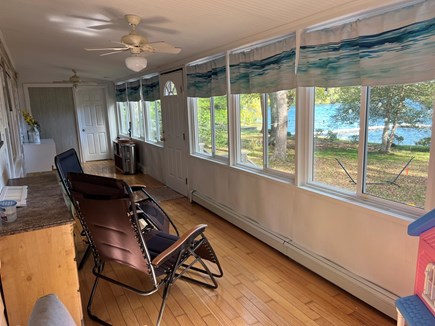 Mashpee Cape Cod vacation rental - View from porch Outdoor chairs are available