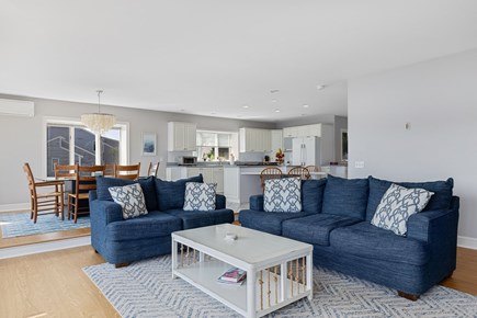 Eastham Cape Cod vacation rental - Open concept living room, dining room, and kitchen