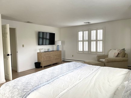 Harwich, Views of Allen Harbor Cape Cod vacation rental - First floor bedroom with king size bed and flat screen T.V.