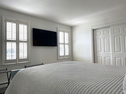 Harwich, Views of Allen Harbor Cape Cod vacation rental - First floor bedroom with queen size bed and flat screen T.V.